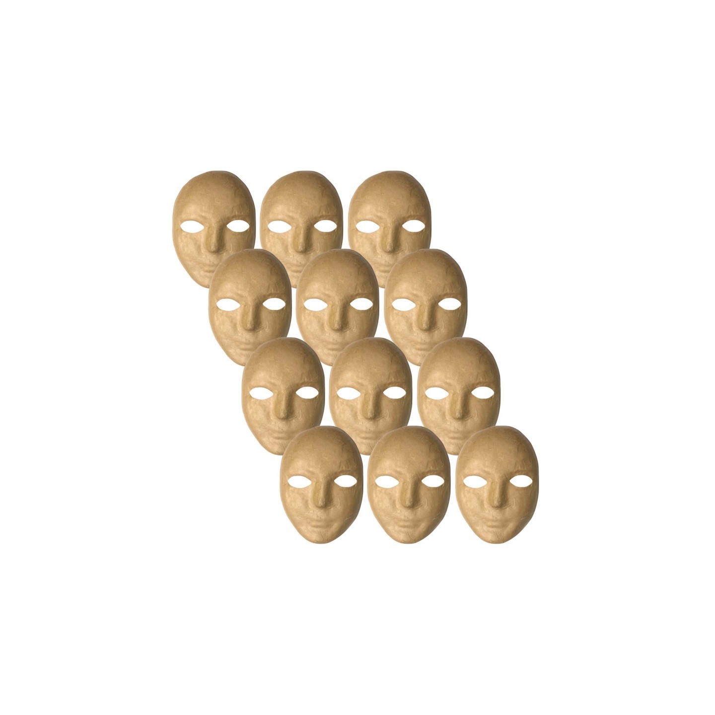 Creativity Street® Papier Maché Mask, 8" x 5-1/4", Pack of 12