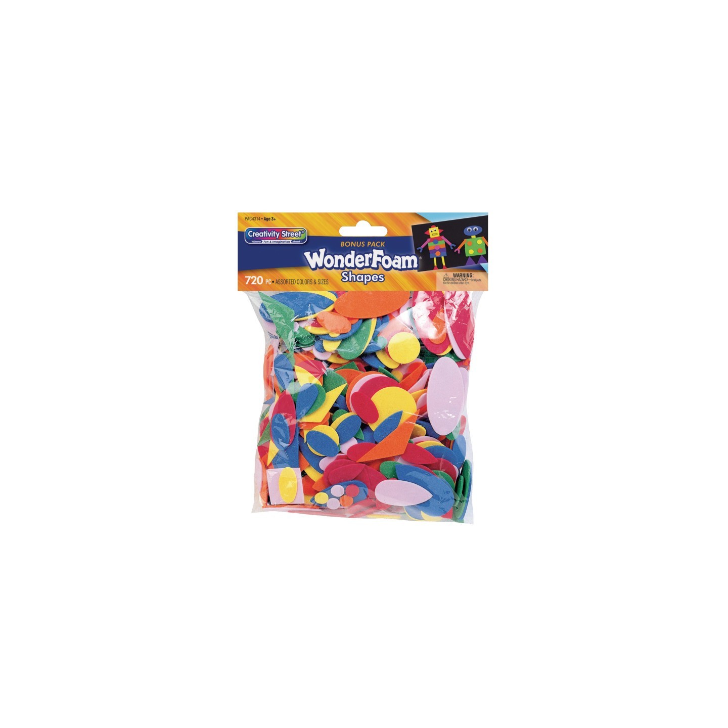 Creativity Street® WonderFoam® Shapes, Assorted Sizes, 720 Pieces