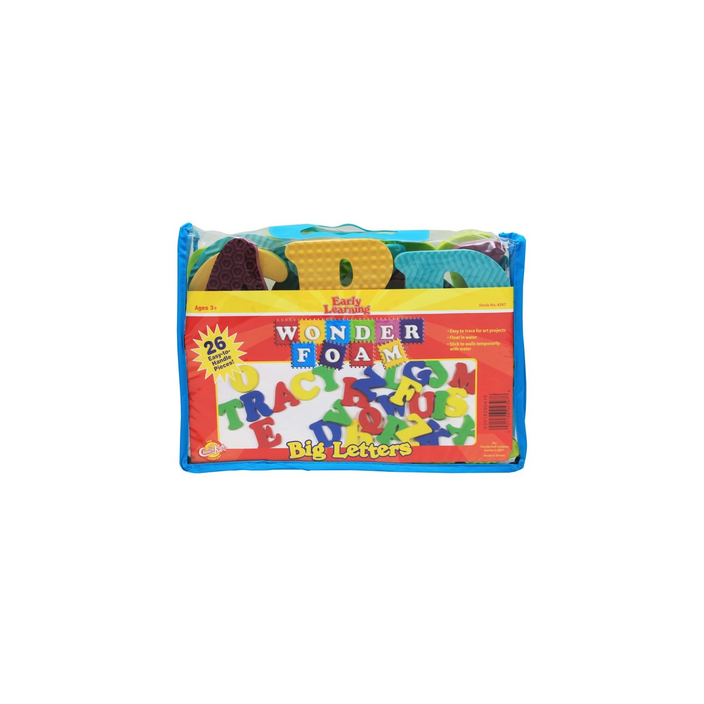 WonderFoam® Big Letters, Assorted Colors, Assorted Sizes, 26 Pieces