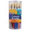 Creativity Street® Colossal Brushes, Flat, Assorted Colors, 7.25" Long, 30 Brushes