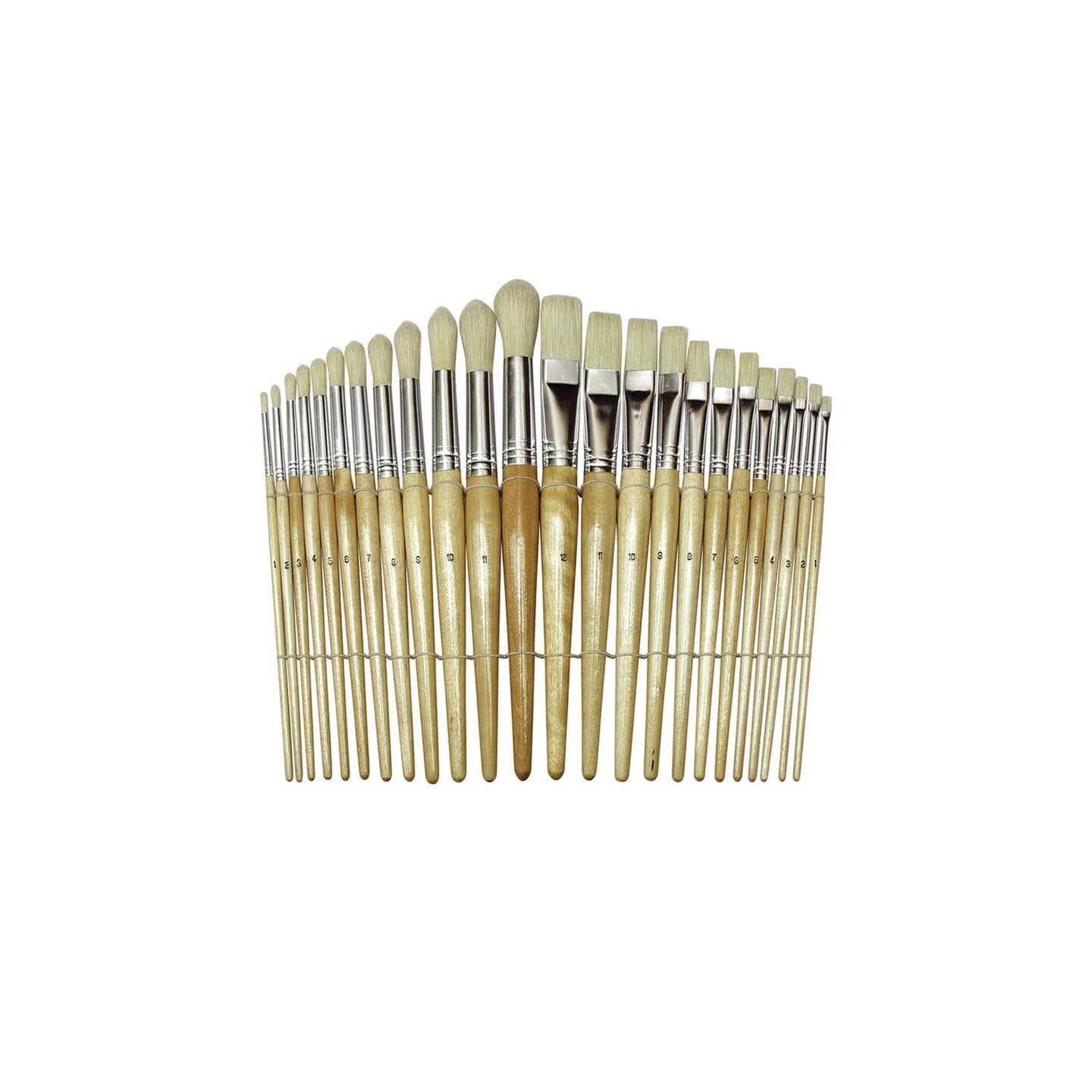 Creativity Street® Beginner Paint Brushes, Preschool Brush Set, 6" to 8" long, 24 Brushes