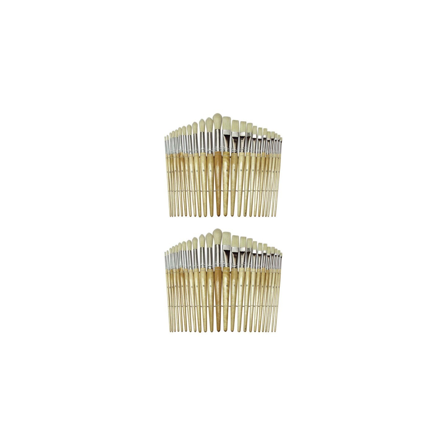 Creativity Street® Beginner Paint Brushes, Preschool Brush Set, 6" to 8" long, 24 Brushes Per Pack, 2 Packs