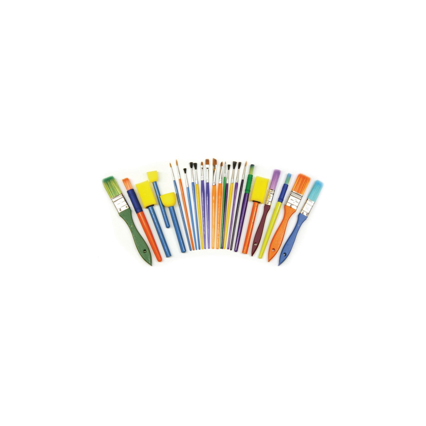 Creativity Street® Starter Brush Assortment, Assorted Colors & Sizes, 25 Brushes