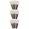 Creativity Street® Beginner Paint Brushes, Round Stubby Brushes, 10 Assorted Colors, 7.5" Long, 10 Per Pack, 3 Packs