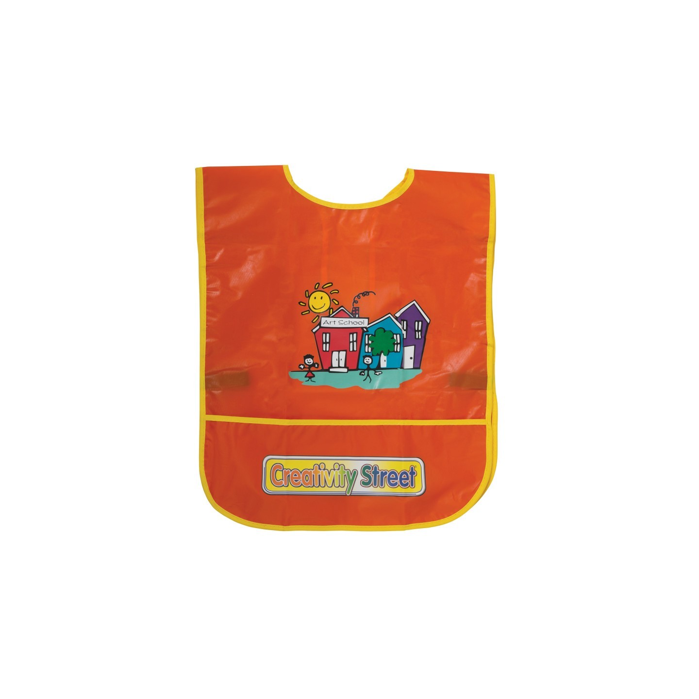Creativity Street® Children's Artist Smock, Ages 3 to 8, Orange, 15" x 12", 1 Piece