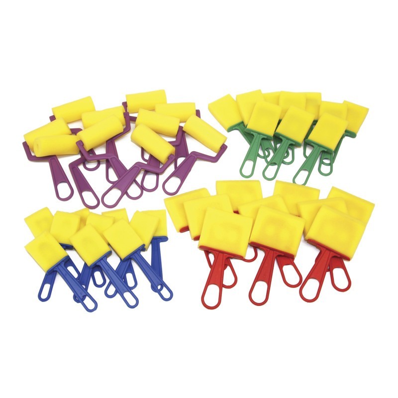 Creativity Street® Foam Brush Classroom Pack, Assorted Colors & Sizes, 40 Pieces