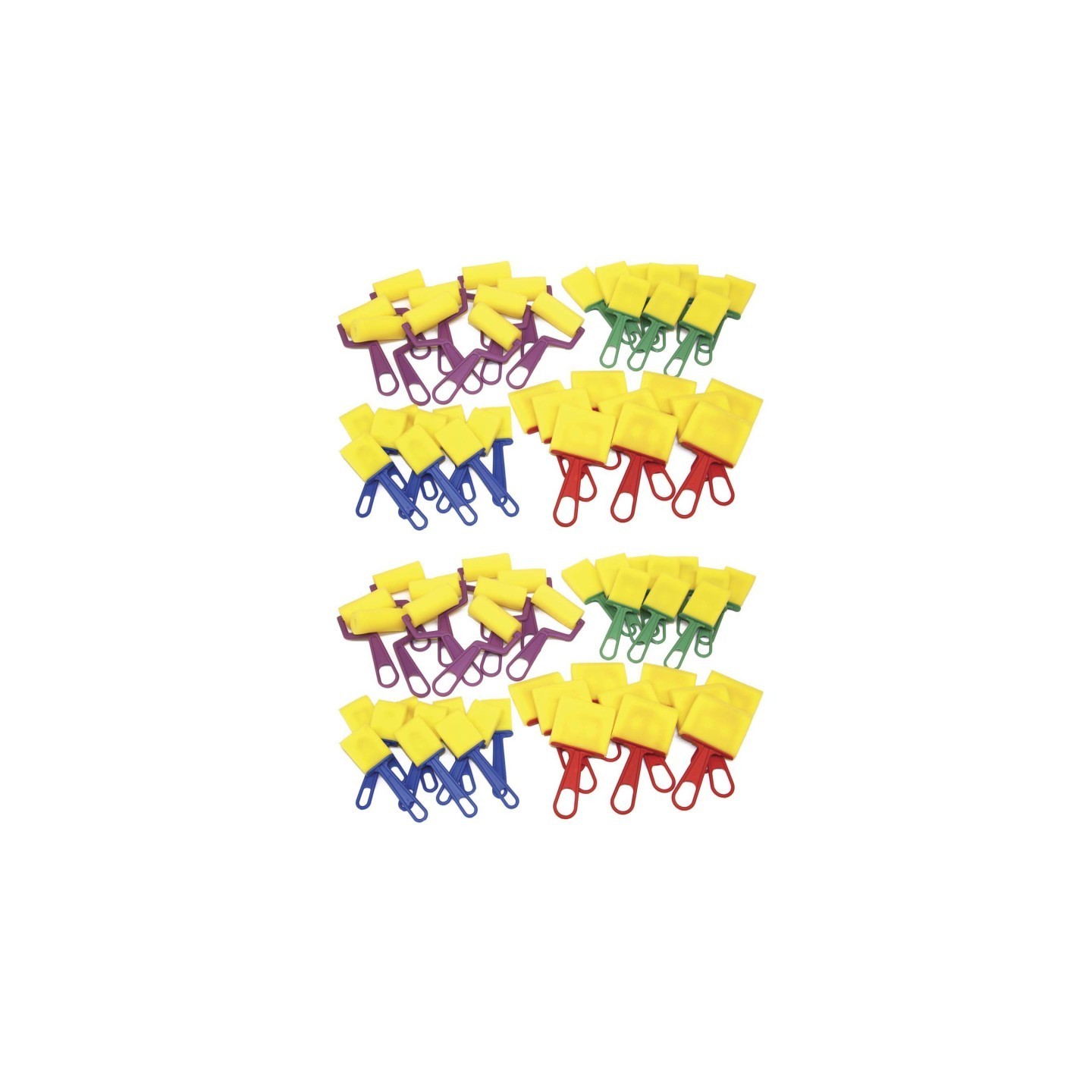 Creativity Street® Foam Brush Classroom Pack, Assorted Colors & Sizes, 40 Pieces Per Pack, 2 Packs