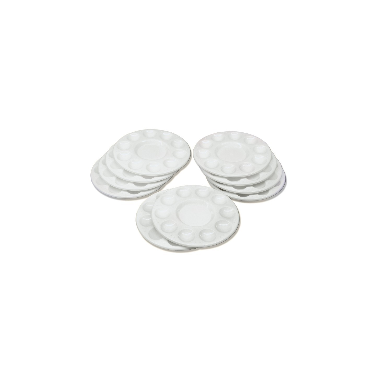 Creativity Street® Paint Trays, Round, 10-Well, 6.75" Diameter, 10 Trays