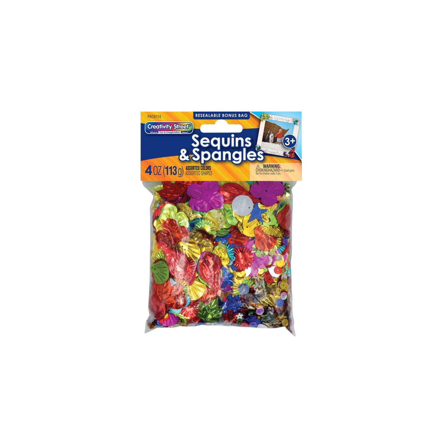Creativity Street® Sequins & Spangles, Assorted Colors, Assorted Sizes, 4 oz.