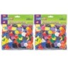 Creativity Street® Plastic Buttons, Assorted Colors, 3/4" to 1", 1 lb. Per Pack, 2 Packs