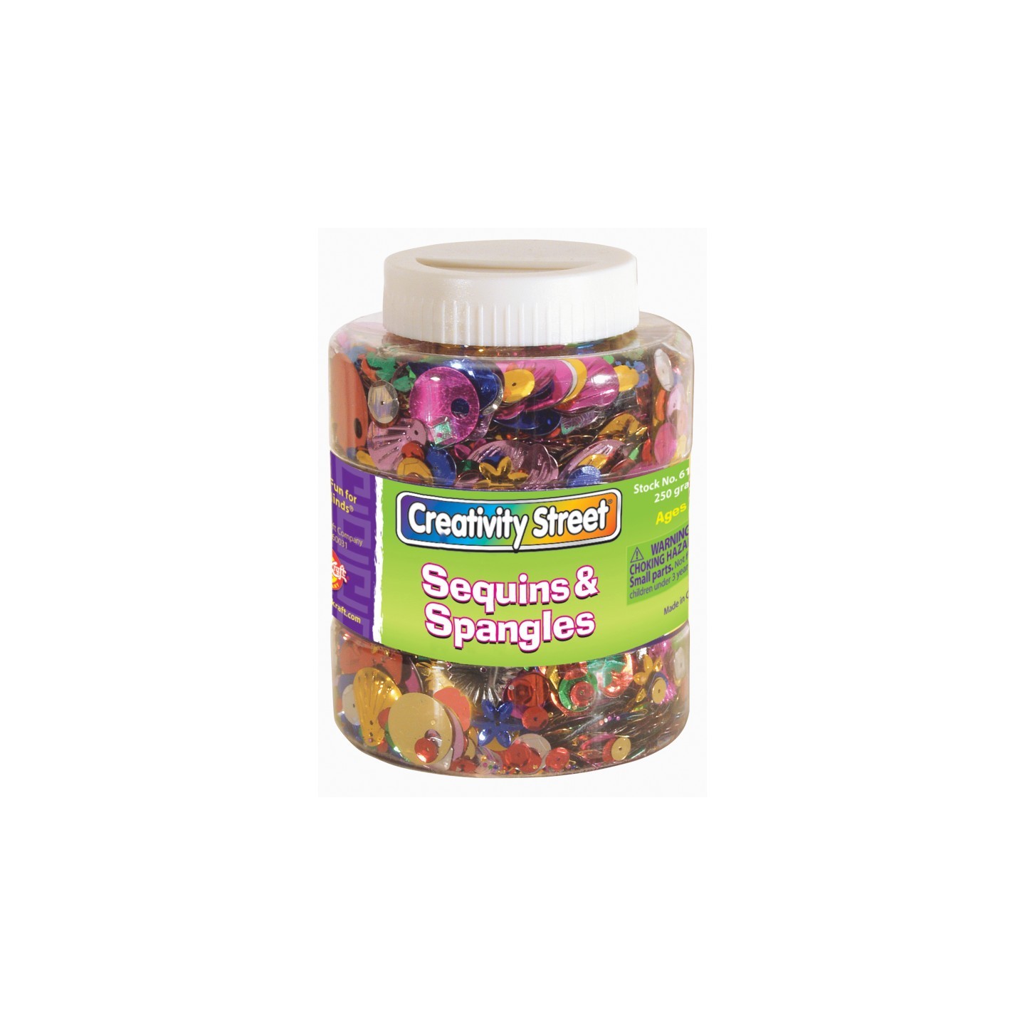 Creativity Street® Sequins & Spangles Jar, Assorted Colors & Sizes, 230 grams