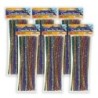 Creativity Street® Jumbo Sparkle Stems, Assorted Colors, 12" x 6 mm, 100 Per Pack, 6 Packs