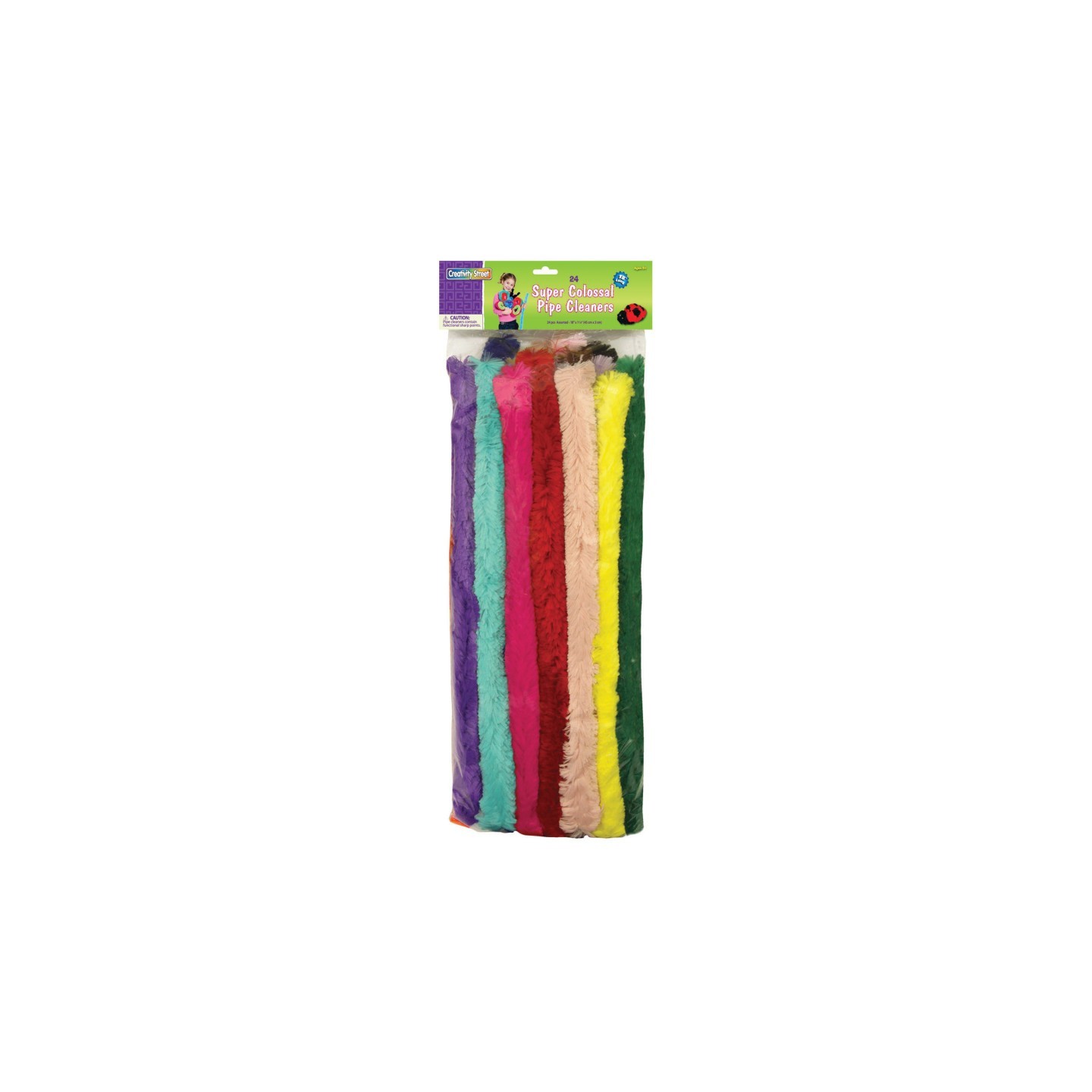 Creativity Street® Super Colossal Stems, Assorted Colors, 18" x 1", 24 Pieces