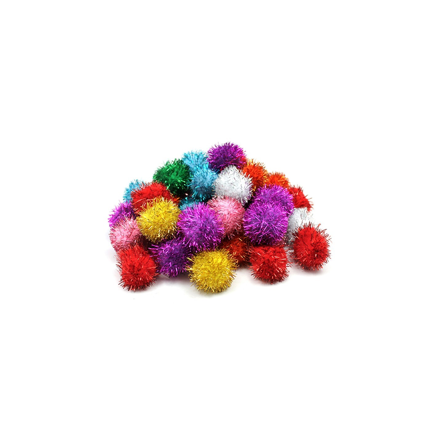 Creativity Street® Glitter Pom Pons, Assorted Colors, 1", 40 Pieces