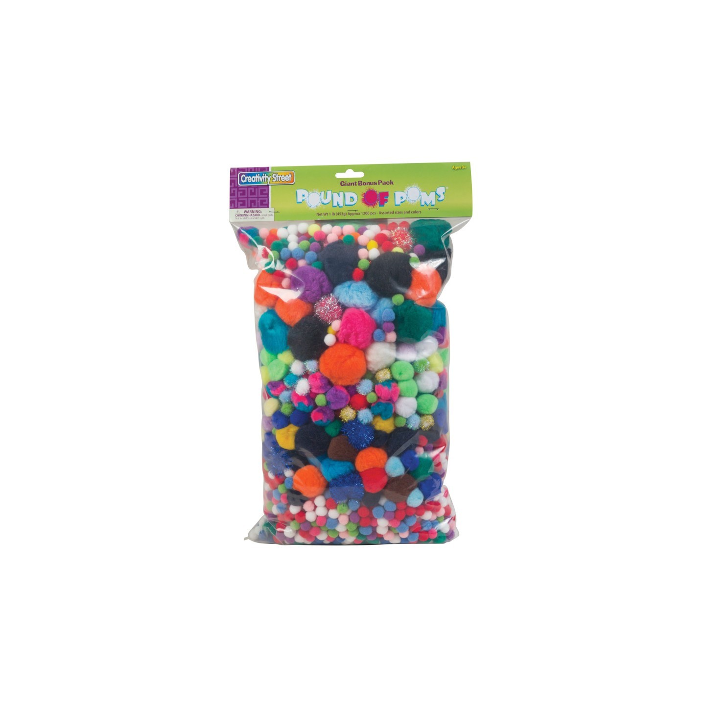 Creativity Street® Pound of Poms®, Assorted Colors & Sizes, 1 lb.