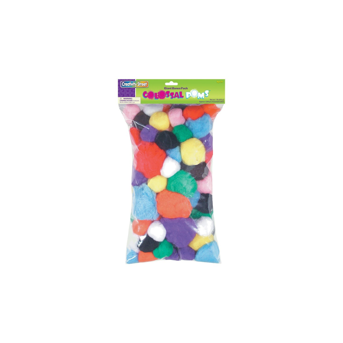 Creativity Street® Colossal Poms, Assorted Sizes, 1 lb.