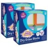 Mind Sparks® Dry Erase Blocks, Assorted Colors, 3" x 3", 4 Blocks Per Set, 2 Sets