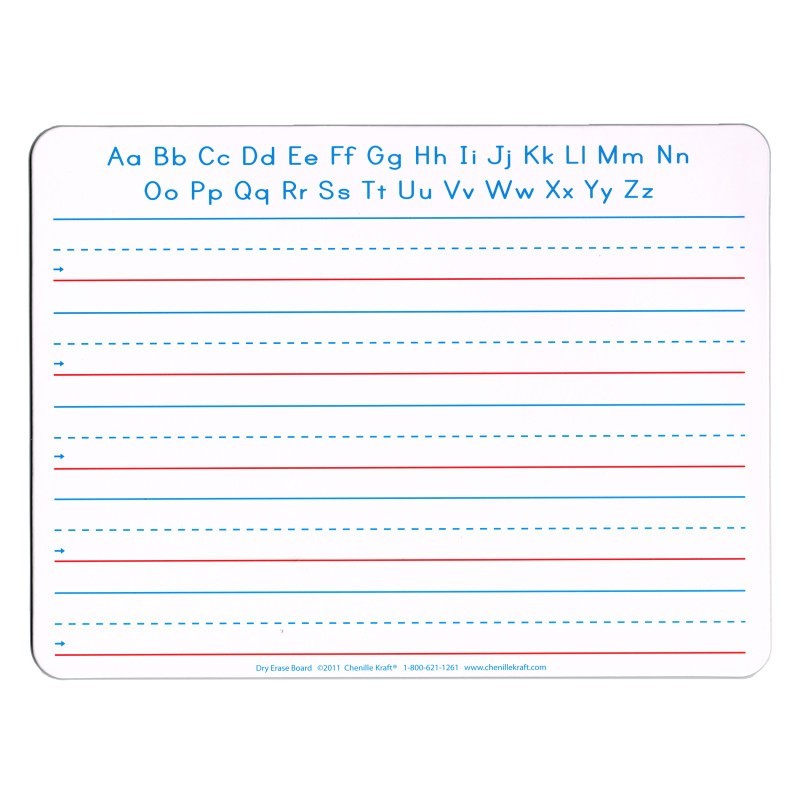 Pacon® Handwriting Whiteboard, 2-Sided, Ruled/Plain, 1" x 1/2" x 1/2" Ruled, 9" x 12", 10 Boards
