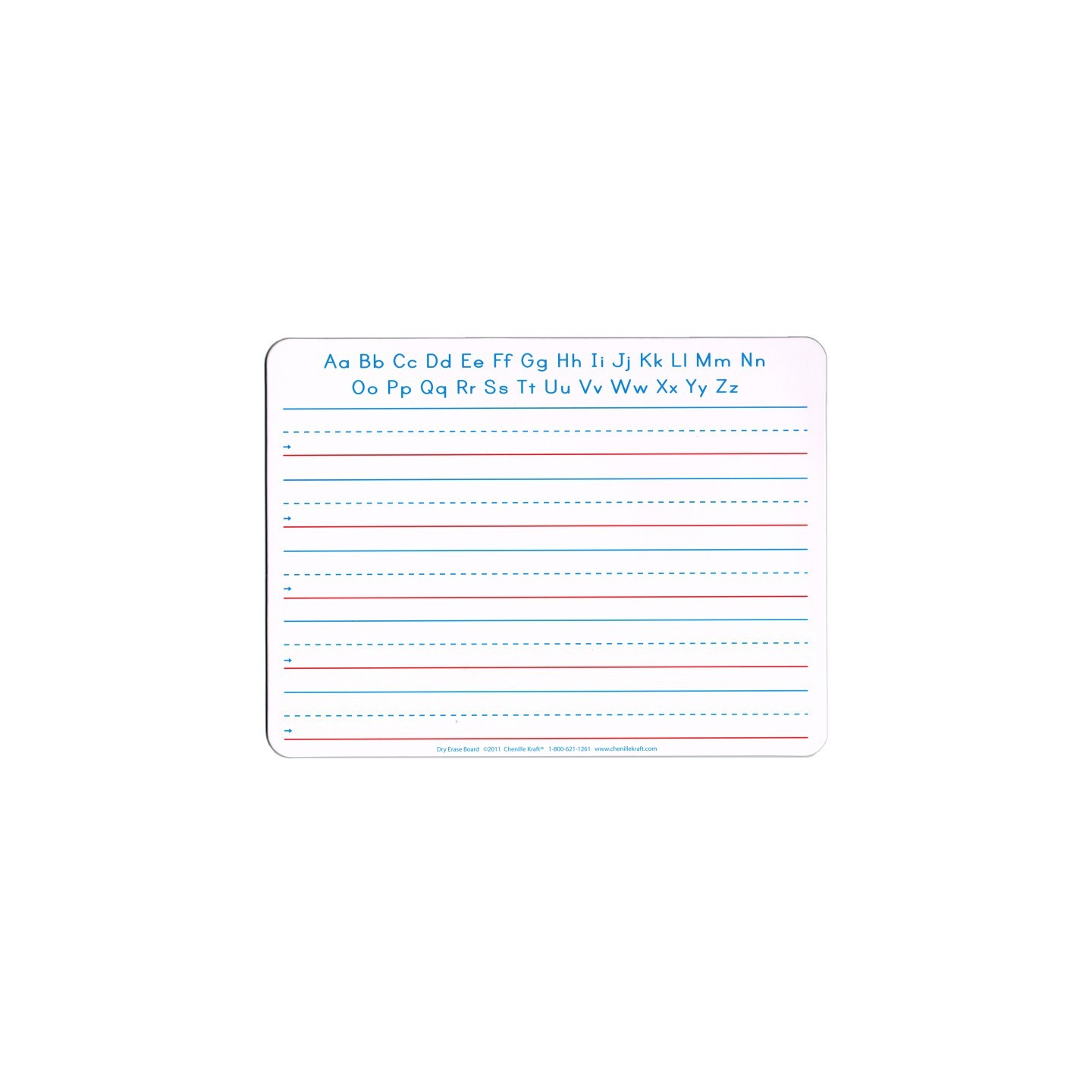 Pacon® Handwriting Whiteboard, 2-Sided, Ruled/Plain, 1" x 1/2" x 1/2" Ruled, 9" x 12", 10 Boards