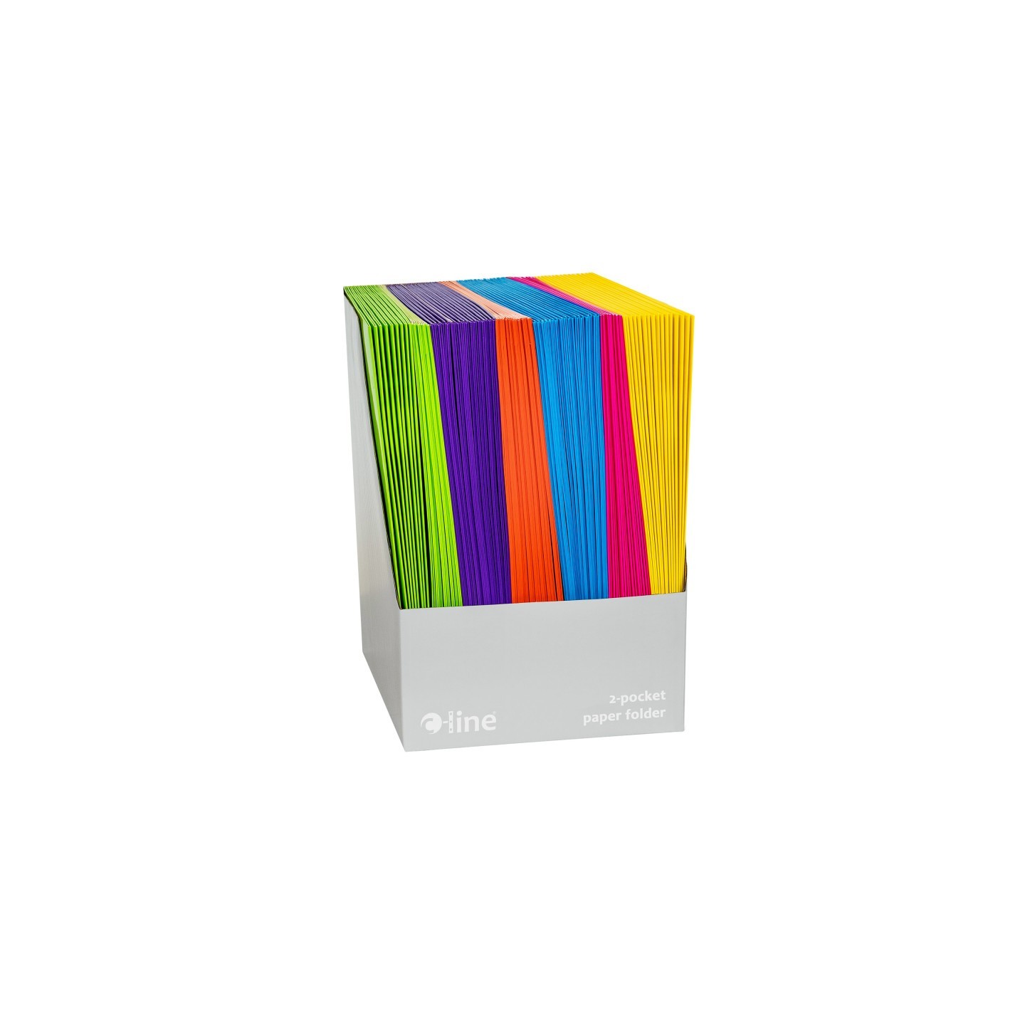C-Line® 2-Pocket Laminated Paper Portfolio with 3-Hole Punch, Assorted, Pack of 100