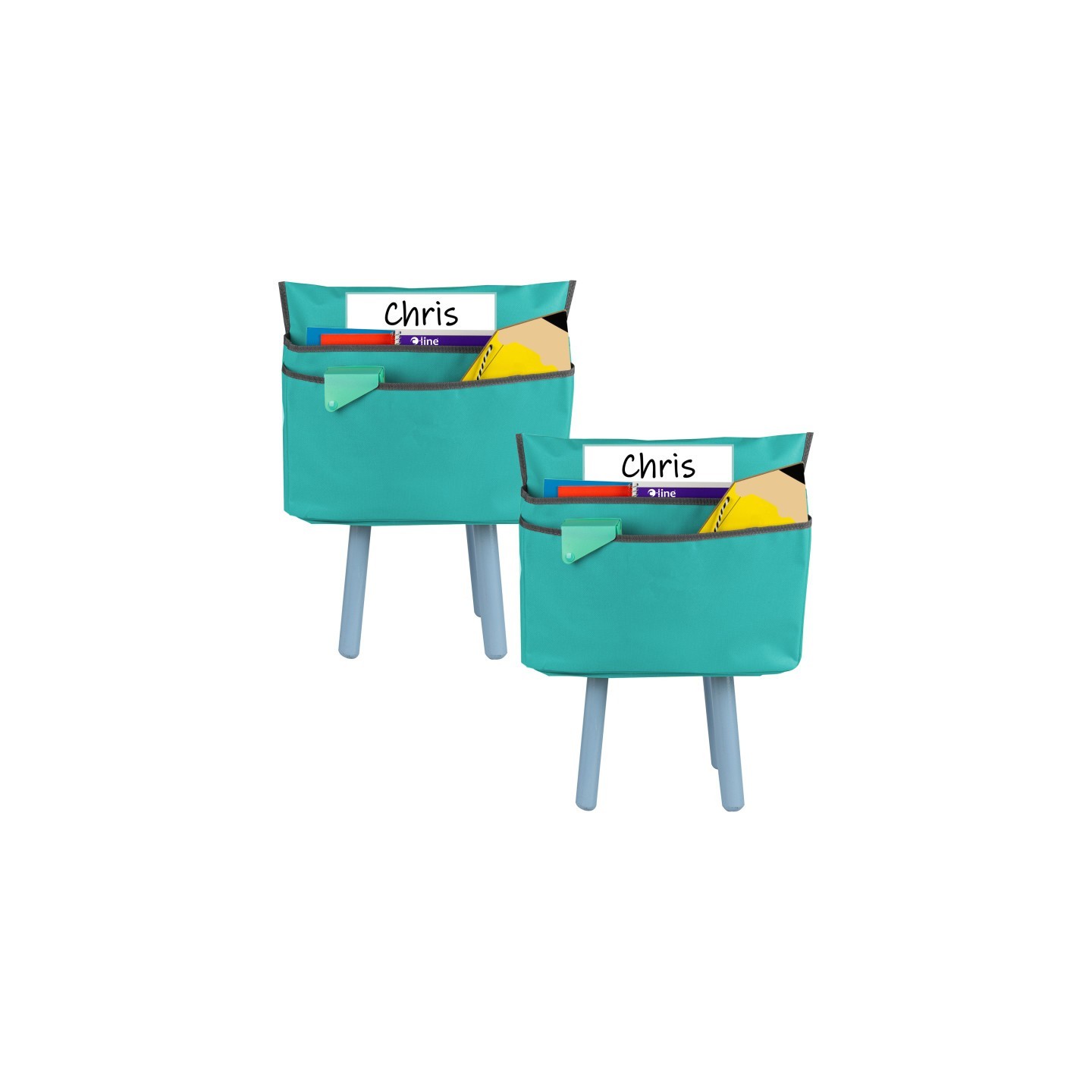 C-Line® Standard Chair Cubbie™, 14", Seafoam Green, Pack of 2