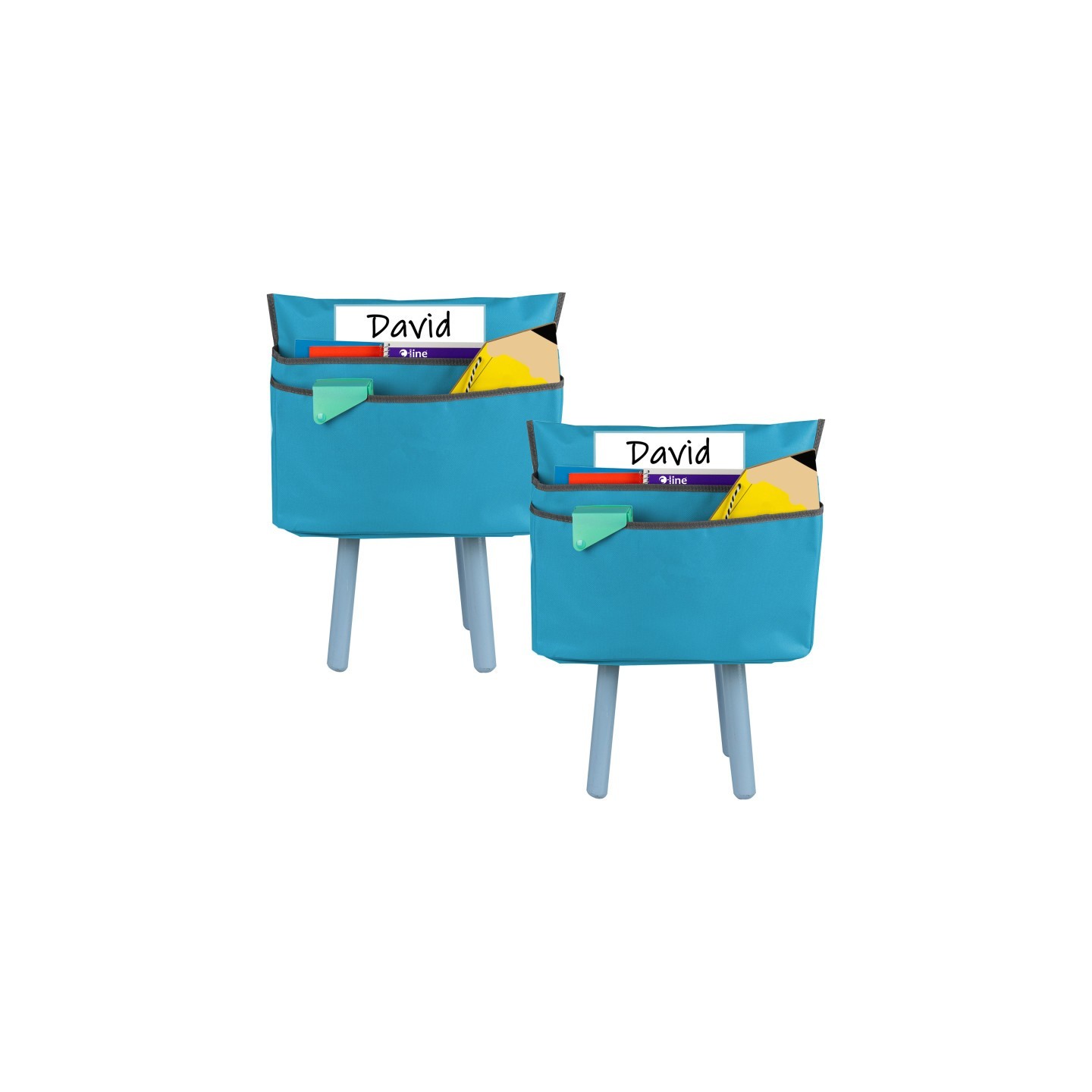 C-Line® Medium Chair Cubbie™, 15", Seaside Blue, Pack of 2