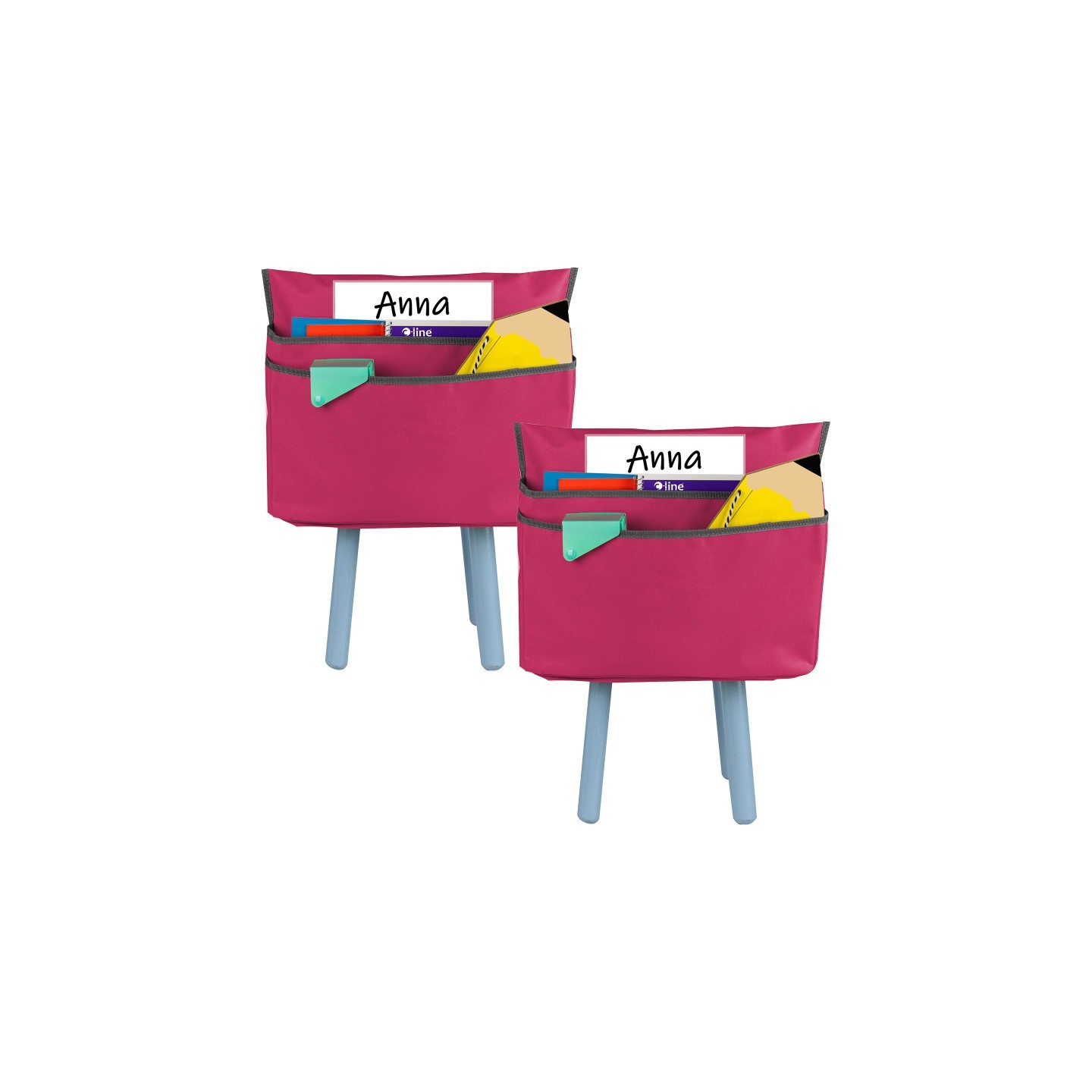 C-Line® Large Chair Cubbie™, 17", Sunset Red, Pack of 2