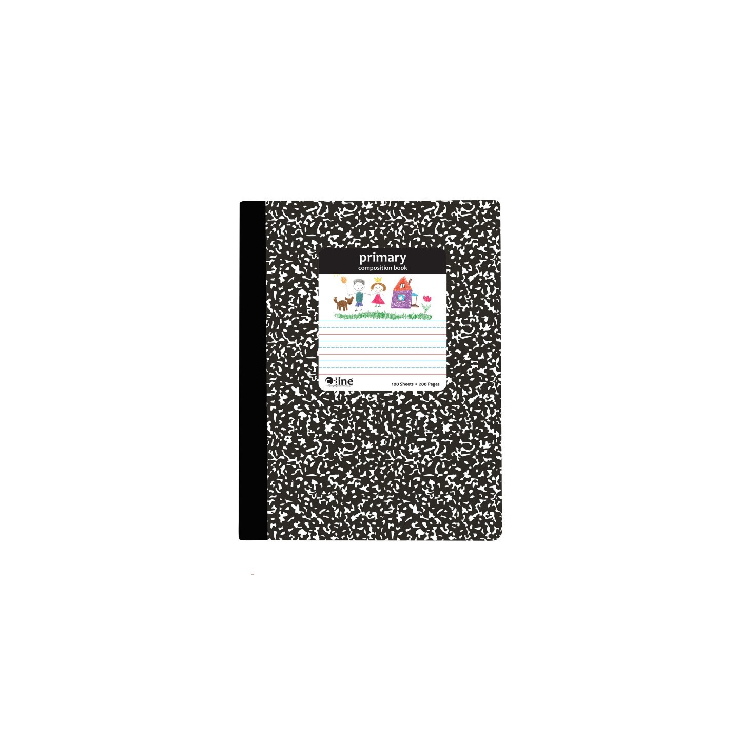 C-Line® Composition Notebook, Primary Ruled, Black Marble