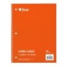 C-Line® 1-Subject Notebook, 70 Page, Wide Ruled, Orange