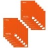 C-Line® 1-Subject Notebook, 70 Page, Wide Ruled, Orange, Pack of 12