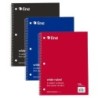 C-Line® 3-Subject Notebook, Wide Ruled, 120 Sheets, Assorted Colors, Pack of 3