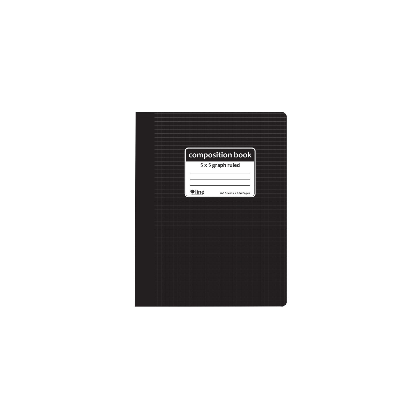 C-Line® Composition Notebook, 5 x 5 Graph Ruled, Black