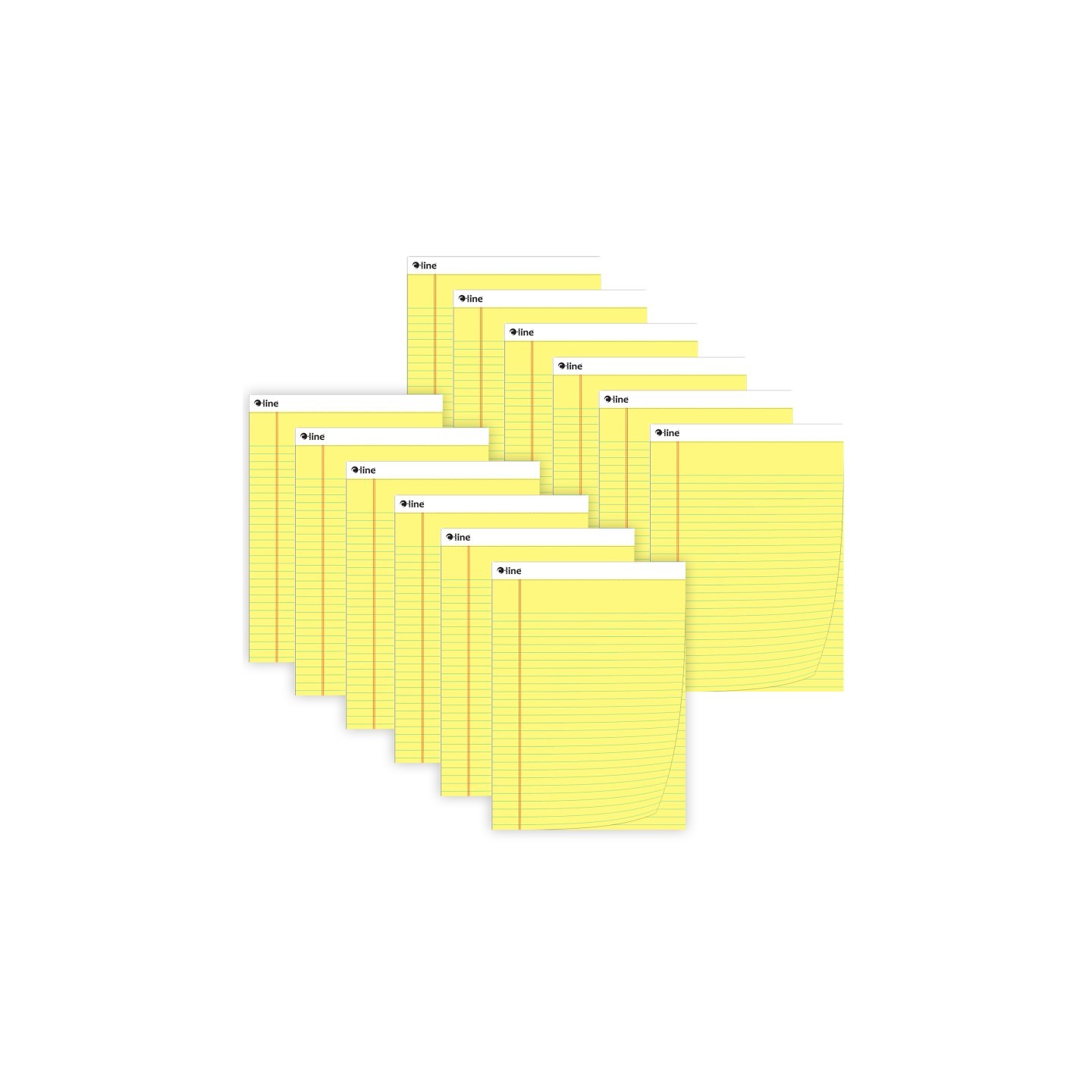 C-Line® Legal Pad, Wide Ruled, Yellow, 50 Sheets, Pack of 12