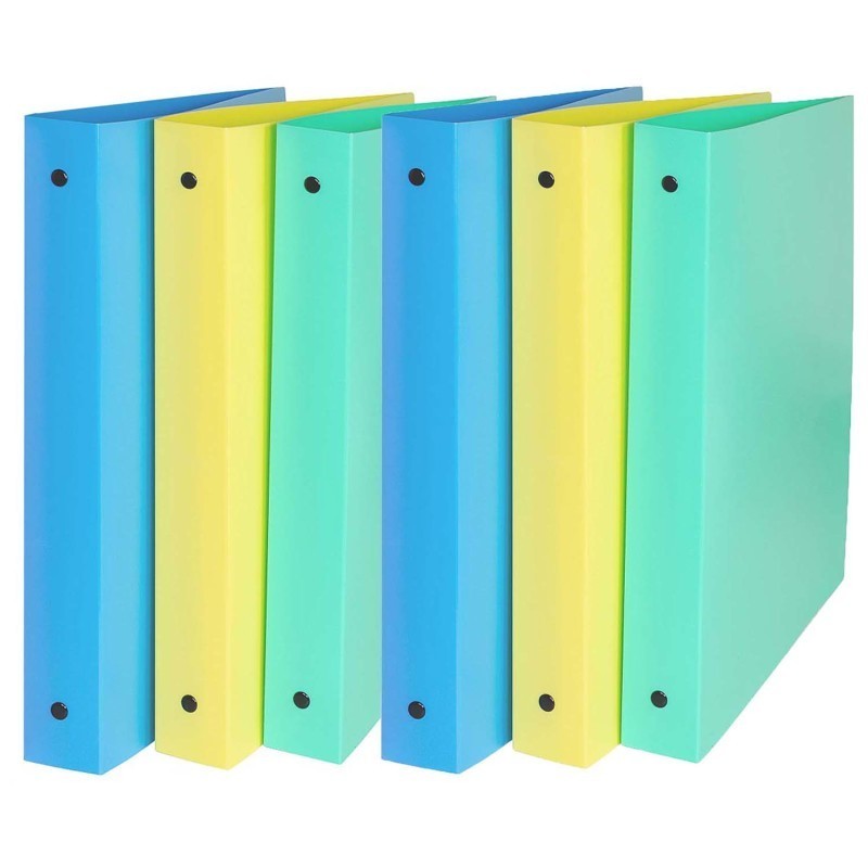 C-Line® 3-Ring Binder, 1" capacity, Assorted Colors, Pack of 6