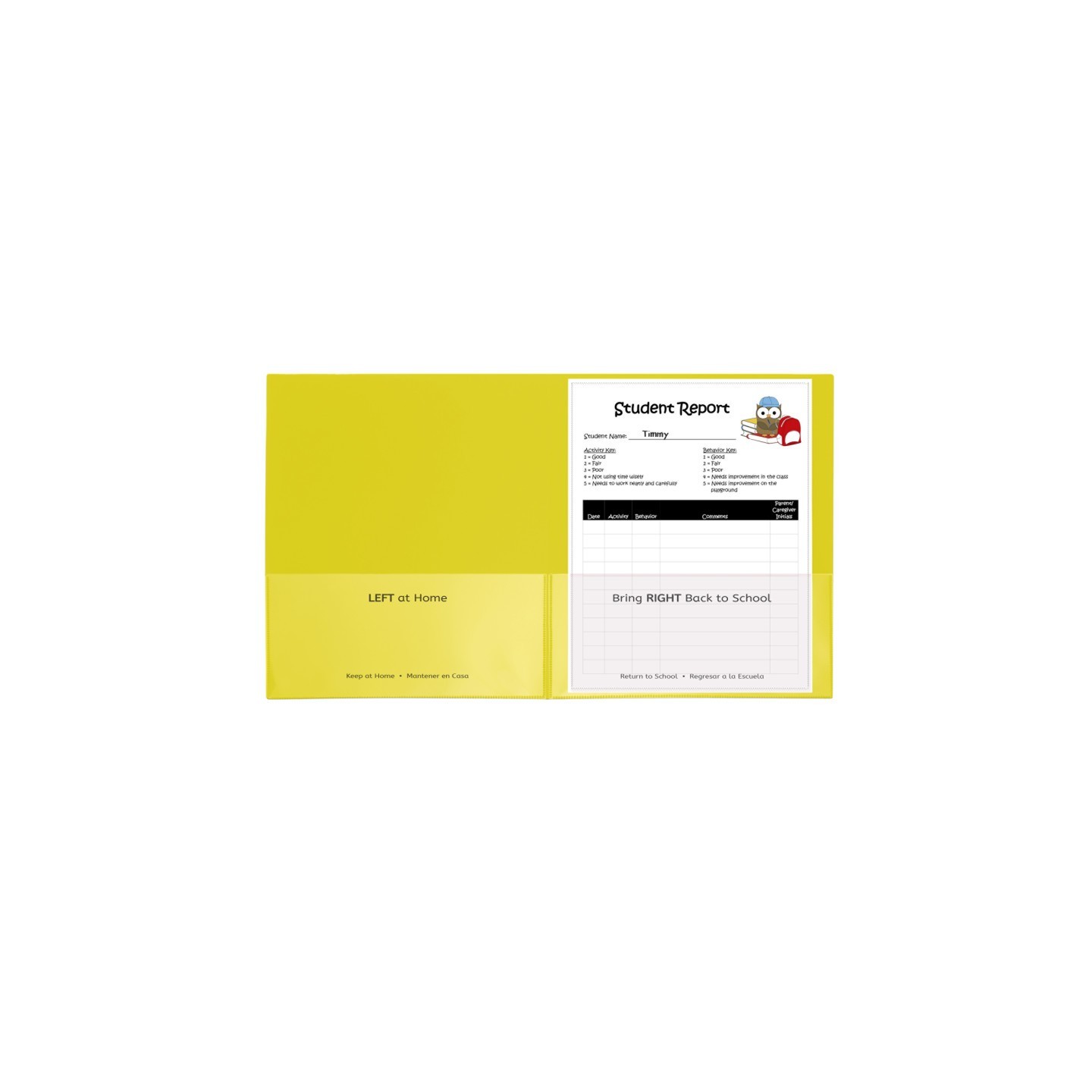 C-Line® Classroom Connector™ School-To-Home Folders, Yellow, Box of 25