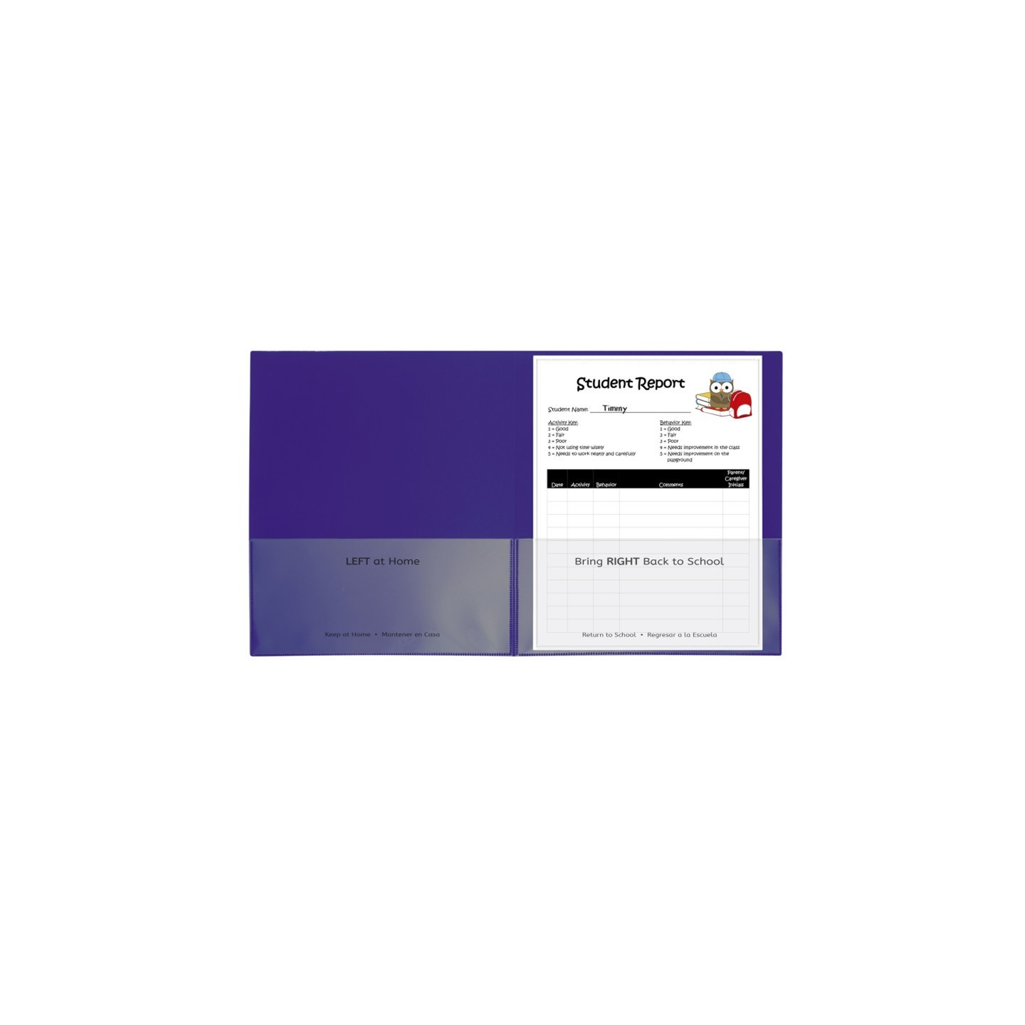 C-Line® Classroom Connector™ School-To-Home Folders, Purple, Box of 25