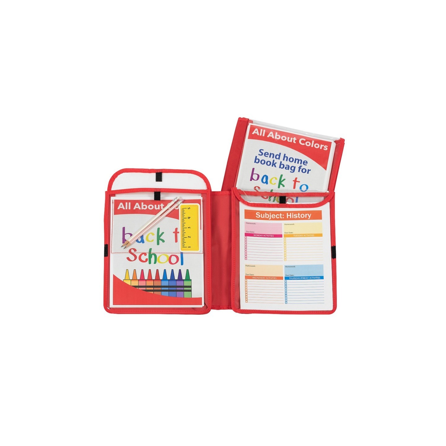 C-Line® Homework Connector Folder, Red
