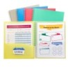 C-Line® 8-Pocket Spiral-Bound Poly Portfolio, Assorted Tropic Tones, Single