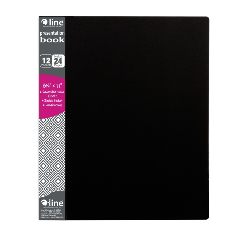 C-Line® Bound Sheet Protector Presentation Book, 12-Pocket