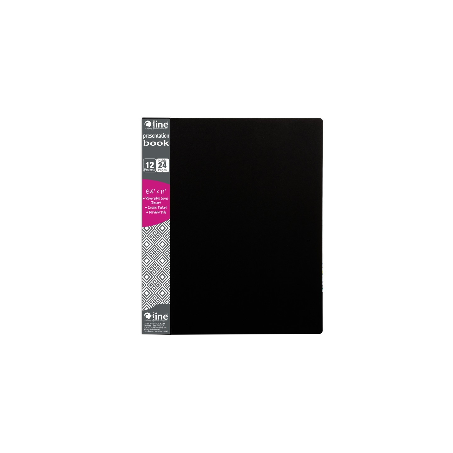 C-Line® Bound Sheet Protector Presentation Book, 12-Pocket