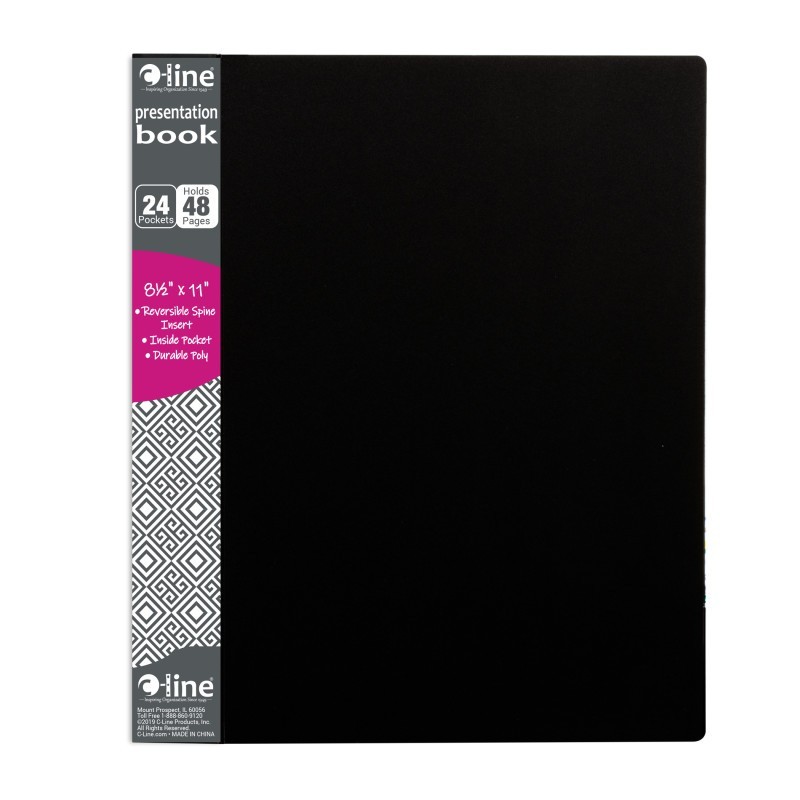 C-Line® Bound Sheet Protector Presentation Book, 24-Pocket