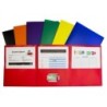 C-Line® 3-Pocket Poly Portfolio, Assorted, Box of 24