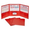 C-Line® 3-Pocket Poly Portfolio, Red, Box of 24