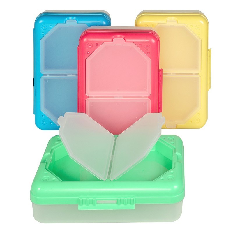 C-Line® Storage Box, 3 Compartments, Assorted Colors