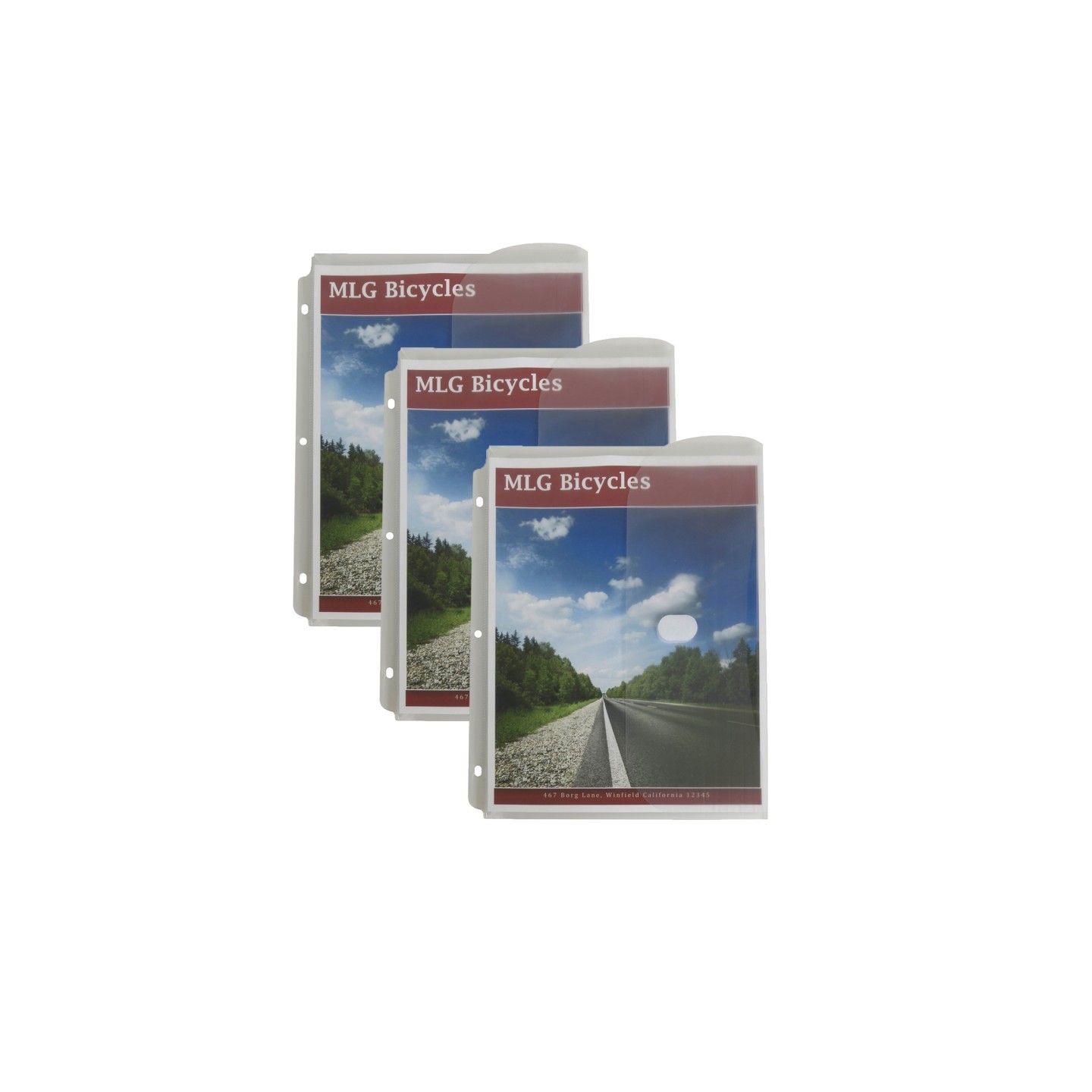 C-Line® Binder Pocket, Side Loading, Clear, 5 Per Pack, 3 Packs