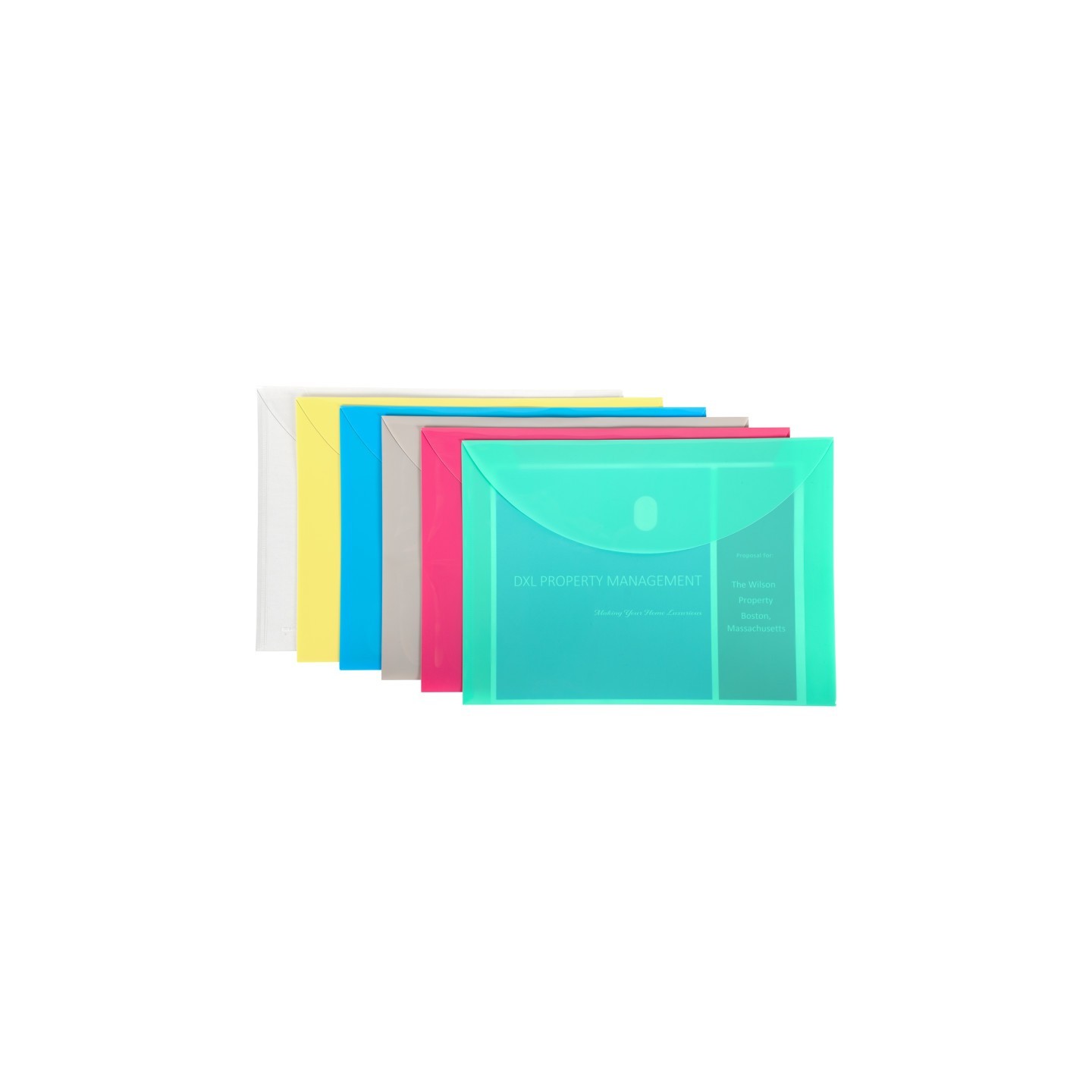 C-Line® Poly XL Reusable Envelope, Letter Size, Side Load, Assorted, 1 Each
