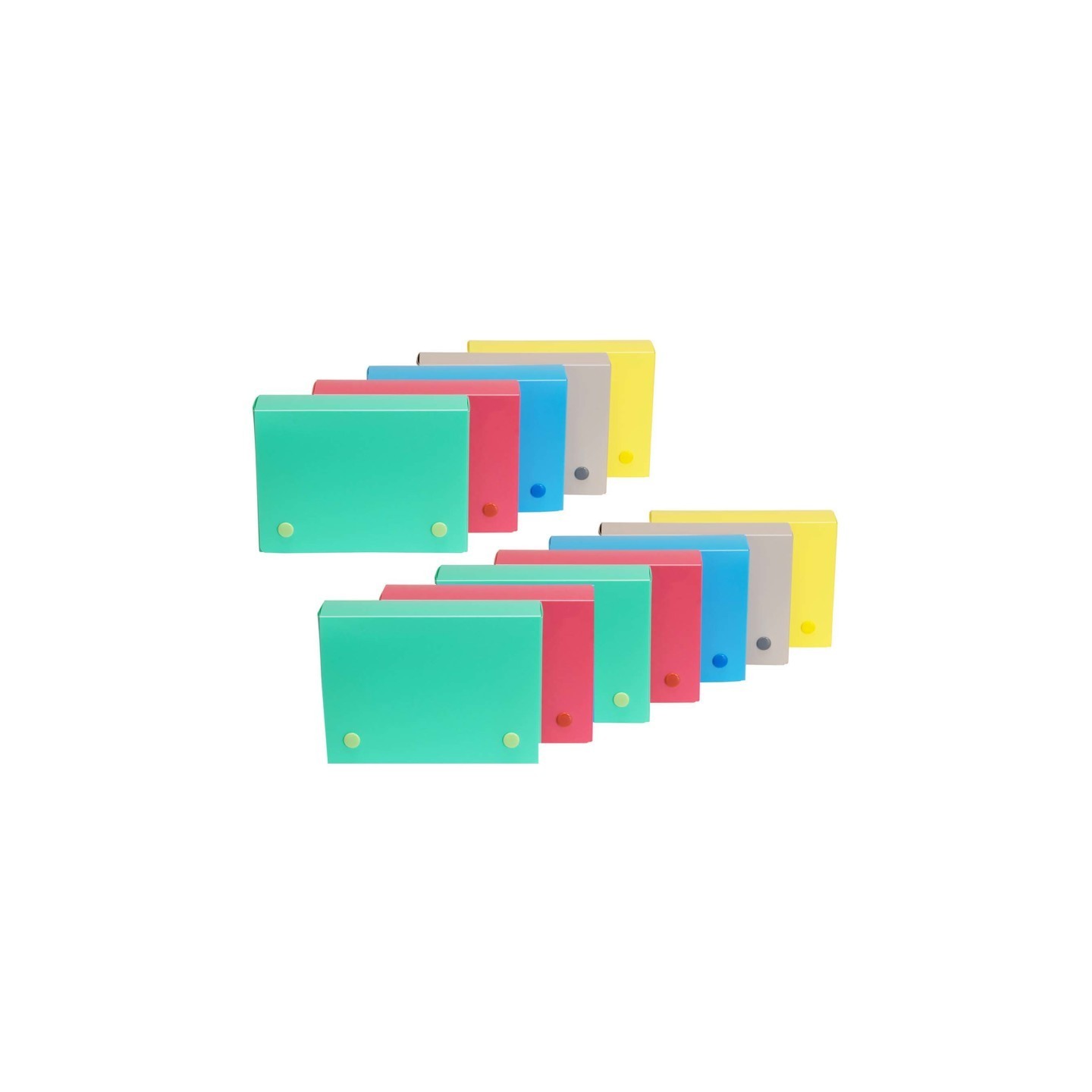 C-Line® 4" x 6" Index Card Case, Assorted Tropic Tones, Pack of 12