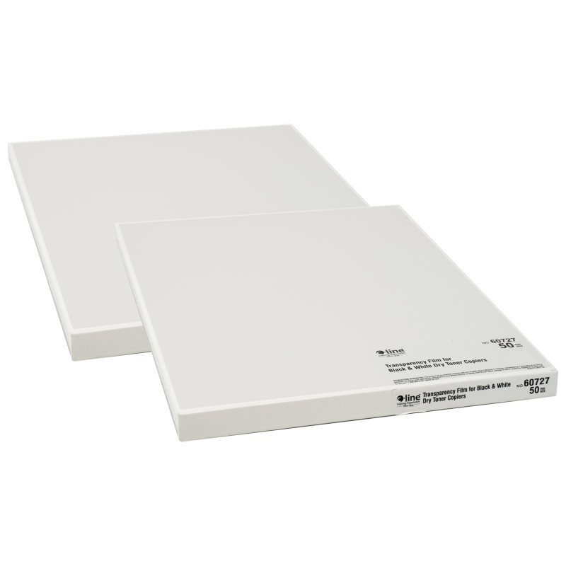 C-Line® Plain Paper Copier Transparency Film, Clear, 8 1/2 x 11, 50 Sheets Per Pack, 2 Packs