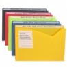 C-Line® Write-On Poly File Jackets, Assorted colors, Pack of 10