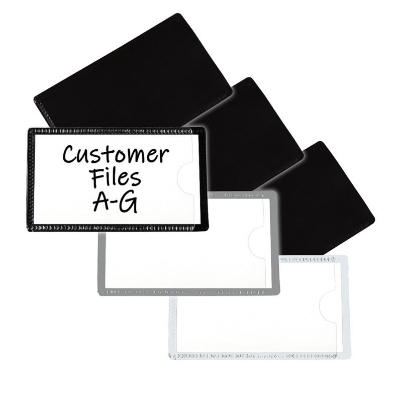 C-Line® Slap 'N Go Magnetic Holders, Side Load, 4-1/4 x 2-1/2, White, Pack 10